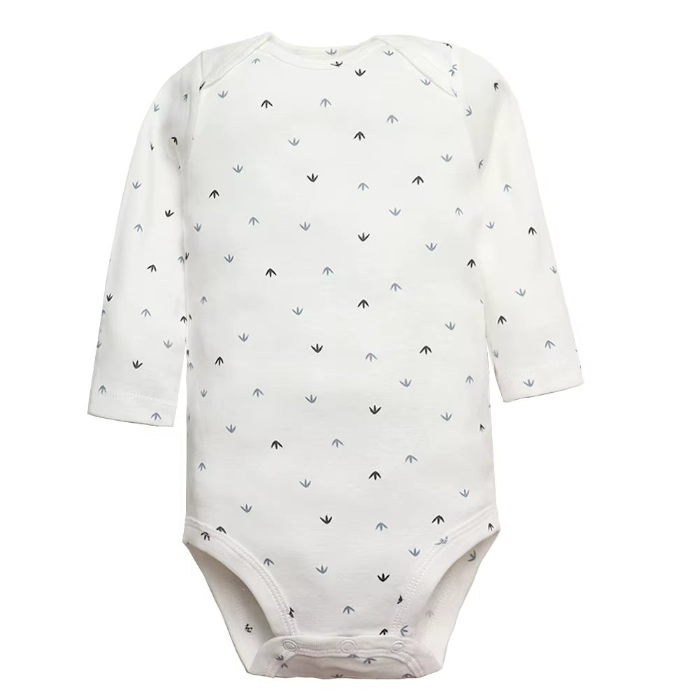 Long & Short Sleeves 5-pack bodysuits Baby Boy Onesies 100% Cotton Safari Animals