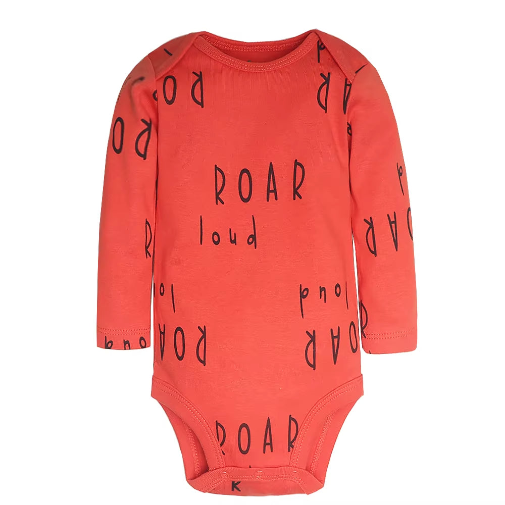 Long & Short Sleeves 5-pack bodysuits Baby Boy Onesies 100% Cotton Safari Adventure