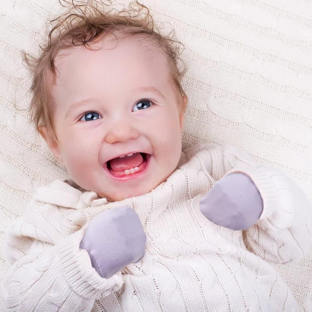 6 Pairs Baby Scratch Mittens Soft Cotton Newborn Gloves