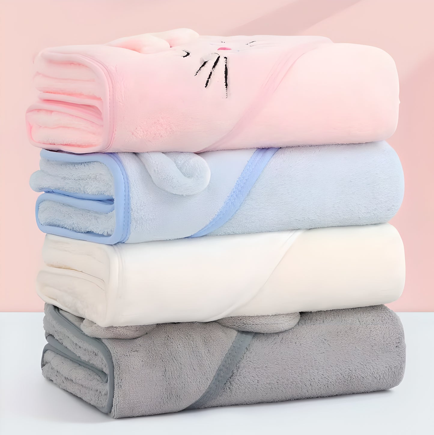 Bathrobe Warm Cartoon Baby Bath Towels Soft for Boys Girls