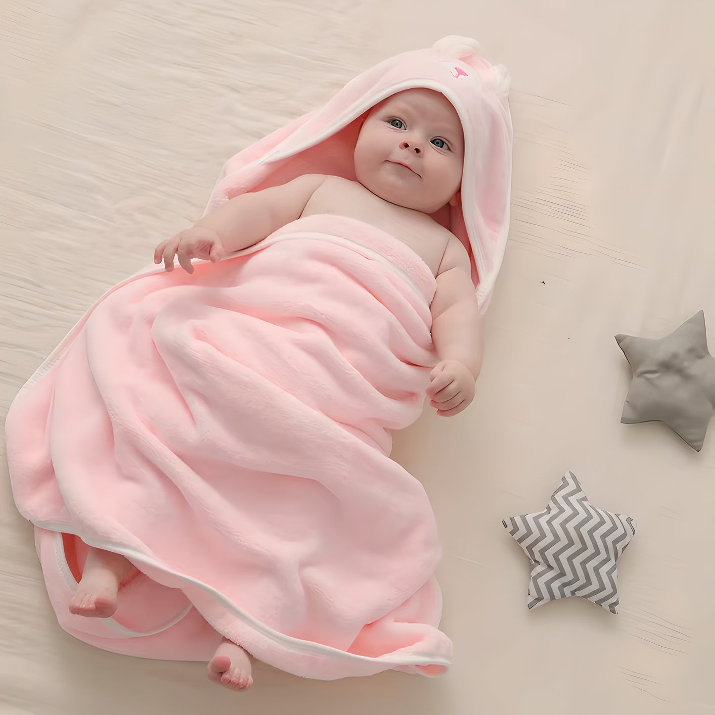 Bathrobe Warm Cartoon Baby Bath Towels Soft for Boys Girls