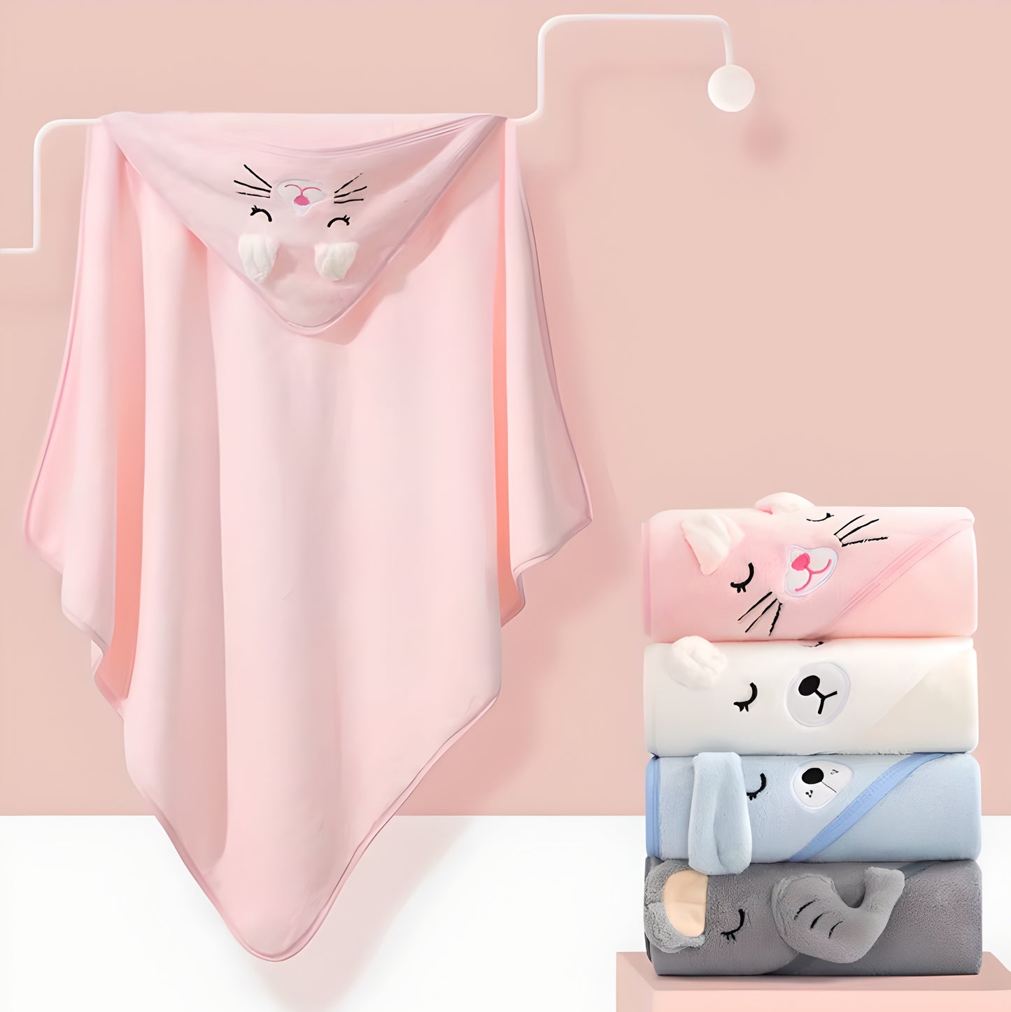 Bathrobe Warm Cartoon Baby Bath Towels Soft for Boys Girls