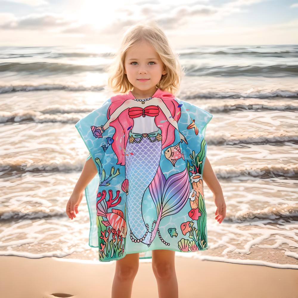 Hooded Girls Beach Towels
