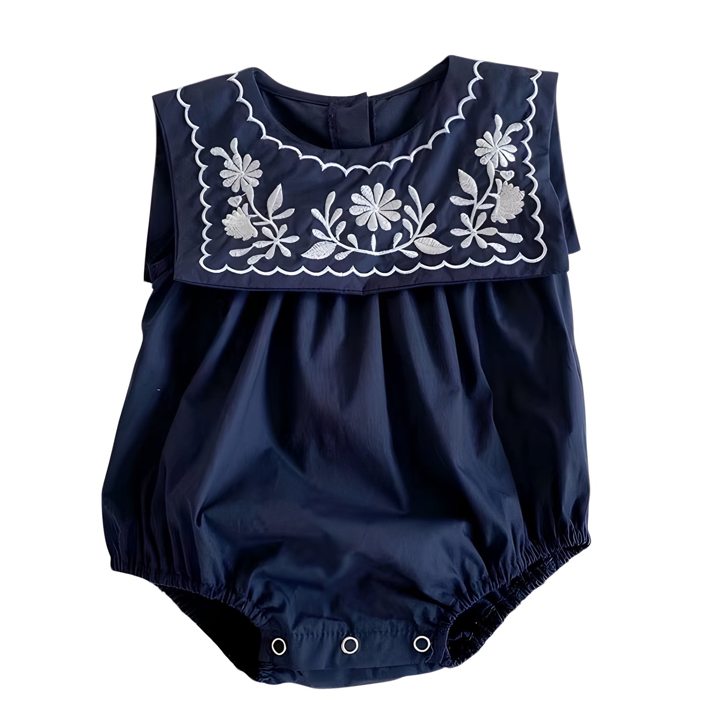 Baby Girl Summer Charm Embroidered Cotton Newborn Romper