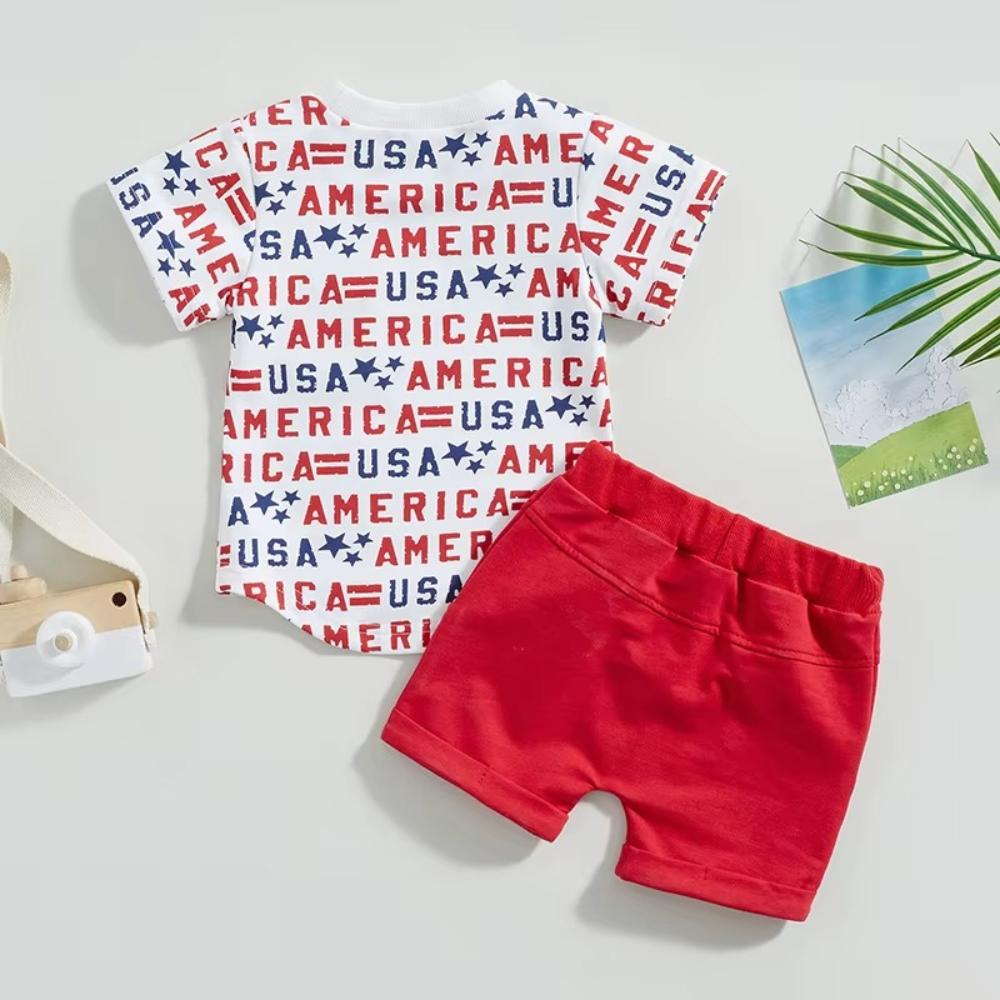 Kids Boys Independence Day Shirt & Shorts Set