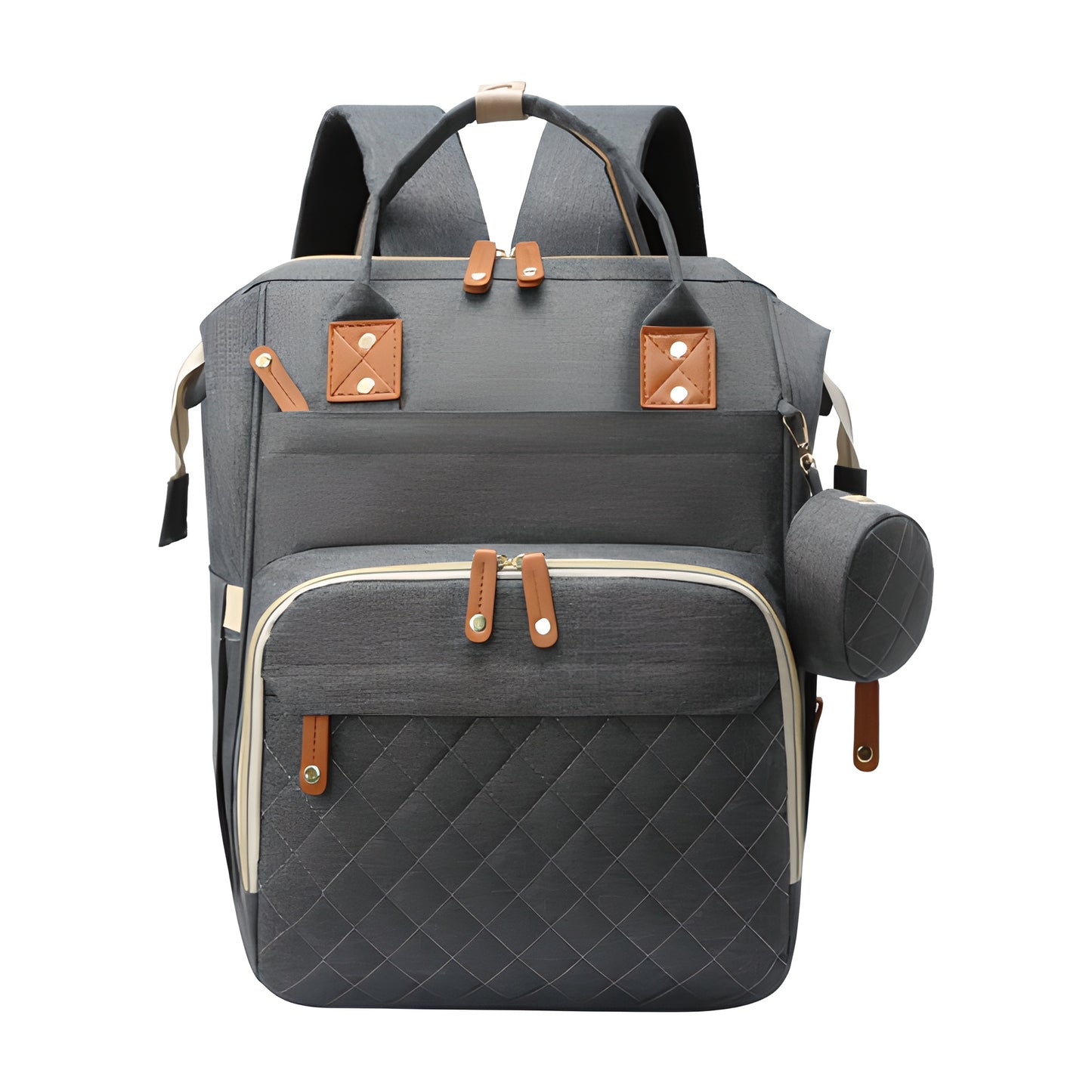 Expandable Diaper Bag Backpack with USB Charger & Portable Bed