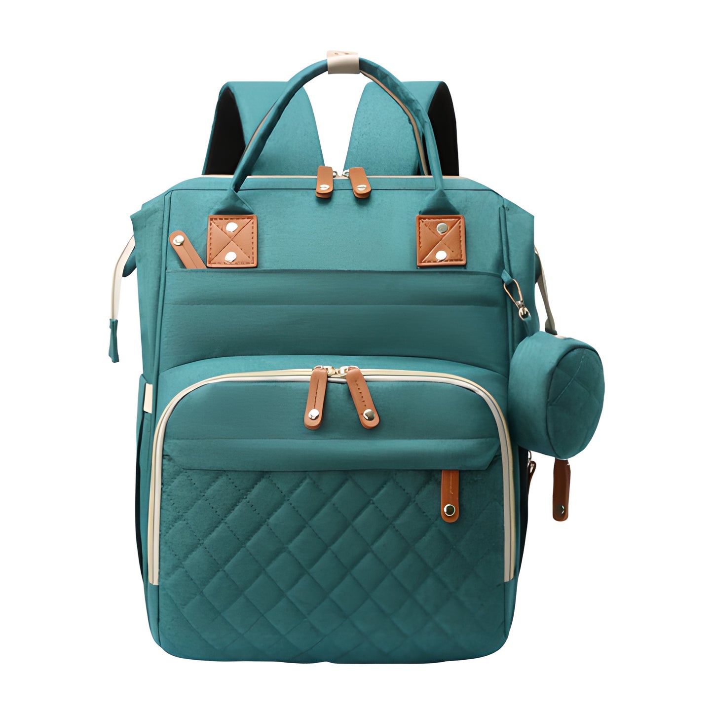 Expandable Diaper Bag Backpack with USB Charger & Portable Bed