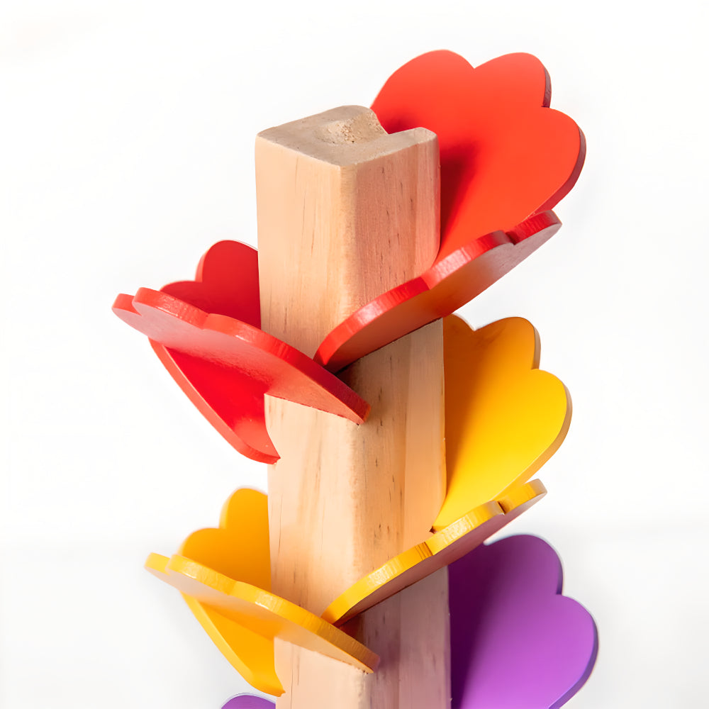 Montessori Wooden Rainbow Tree Ball Track – Musical Instruments Toy