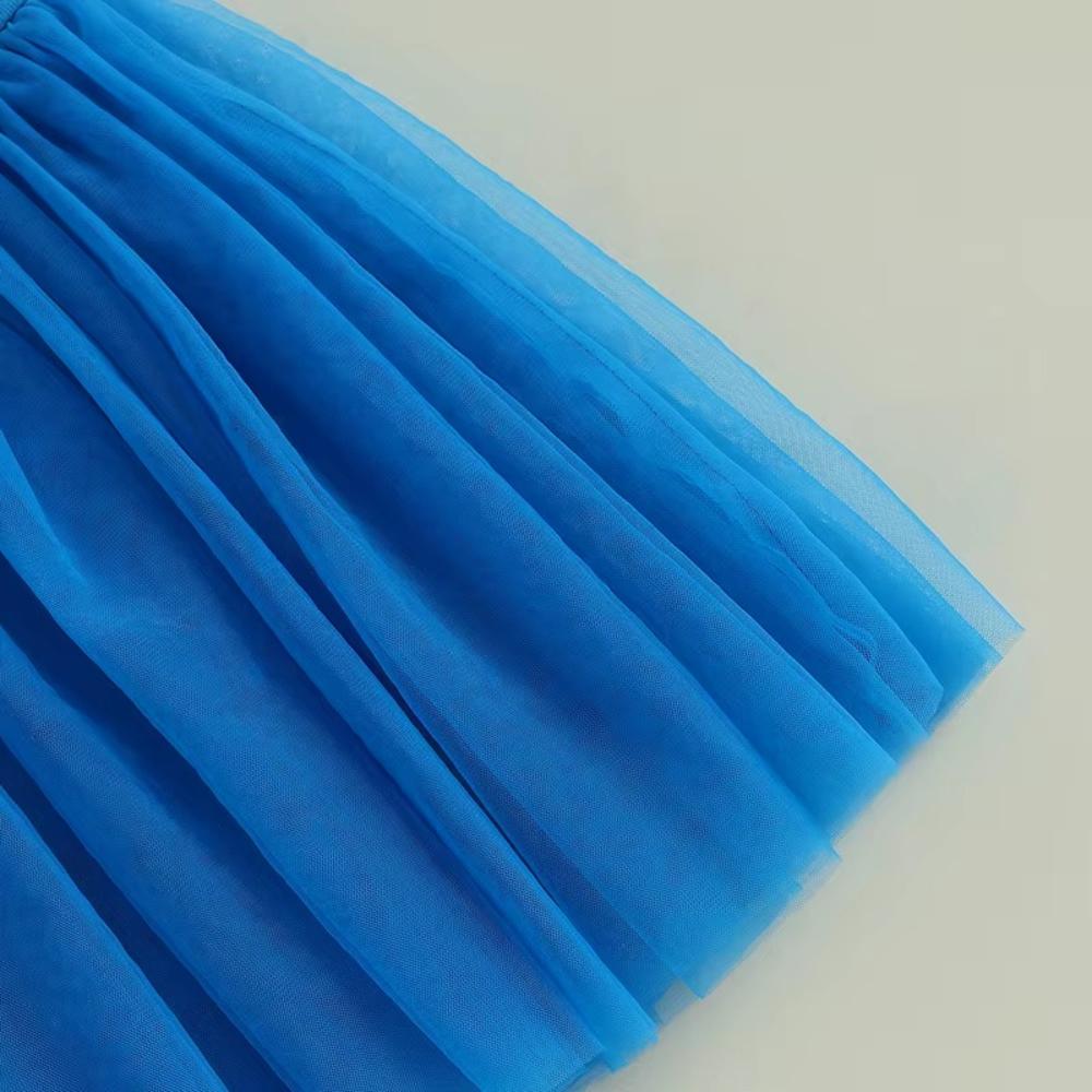 Toddler Girl 4th of July Tulle Dress with USA Letters
