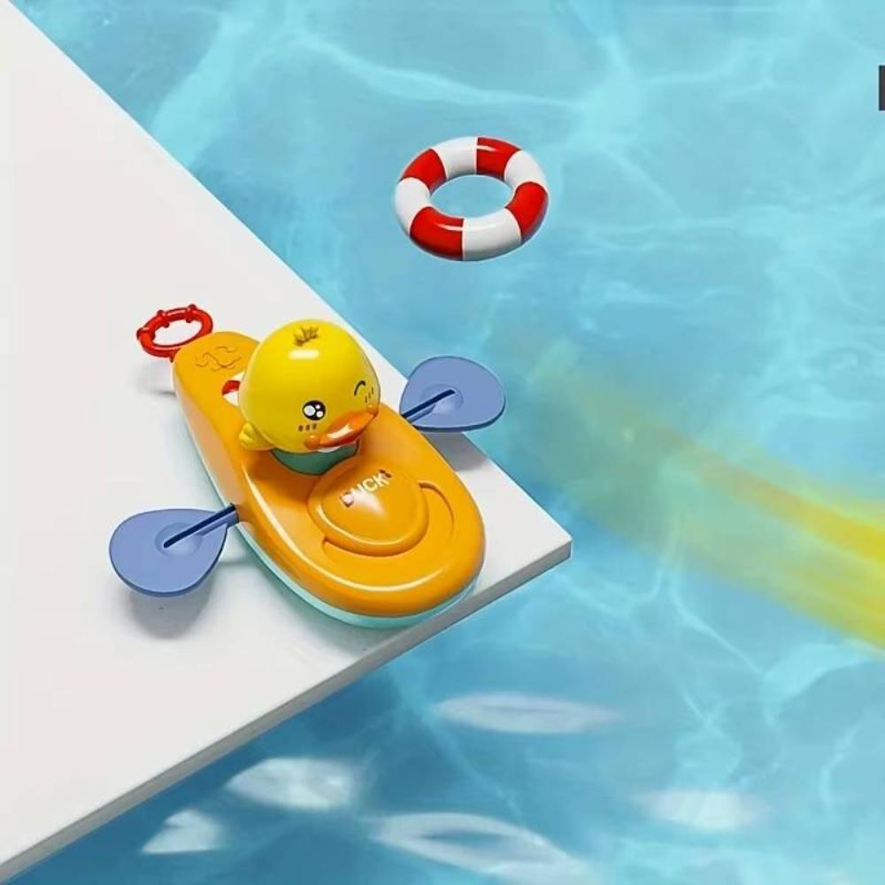 1 Pc Little Yellow Duck Kayak Kids Bathtub Toy
