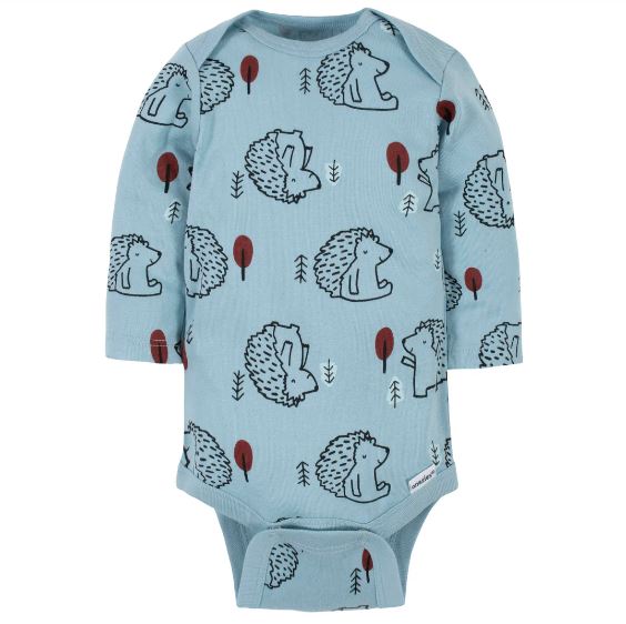 Long & Short Sleeves 5-pack bodysuits Baby Boy Onesies 100% Cotton Woodland