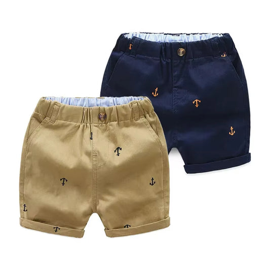 Kids' Nautical-Themed Cotton Shorts (2-8 Years)