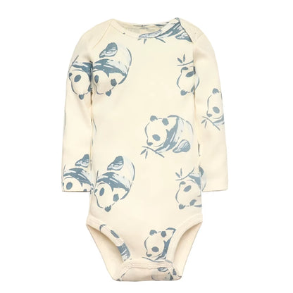 Long & Short Sleeves 5-pack bodysuits Baby Boy Onesies 100% Cotton Soft Earth Tones