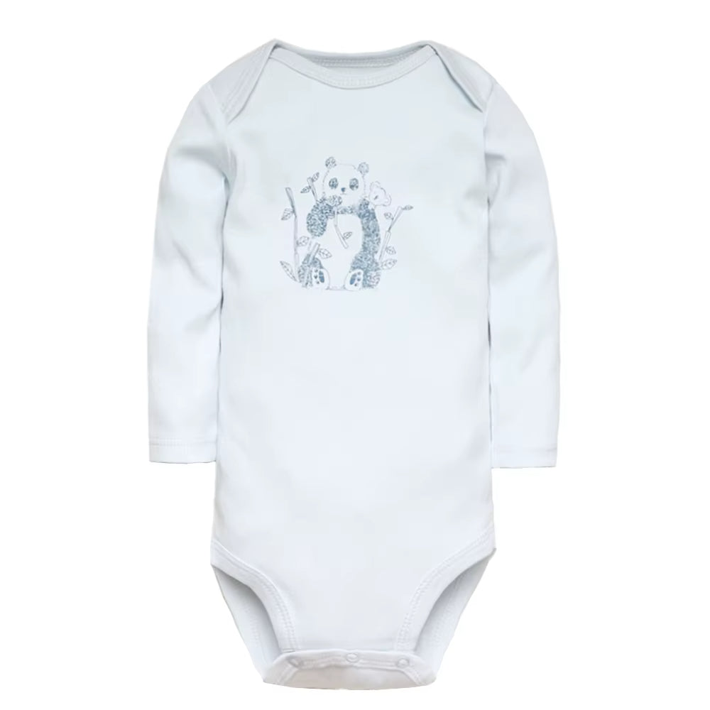 Long & Short Sleeves 5-pack bodysuits Baby Boy Onesies 100% Cotton Soft Earth Tones