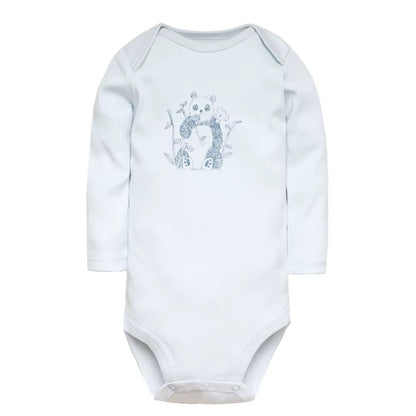 Long & Short Sleeves 5-pack bodysuits Baby Boy Onesies 100% Cotton Soft Earth Tones