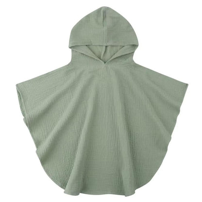 Baby Hooded Cotton Towel Poncho for Boys and Girls