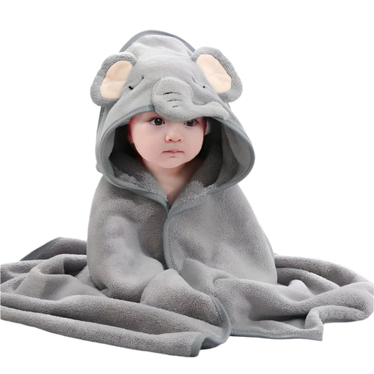 Bathrobe Warm Cartoon Baby Bath Towels Soft for Boys Girls