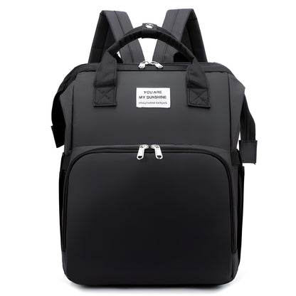 Diaper Bag with Folding Baby Bed