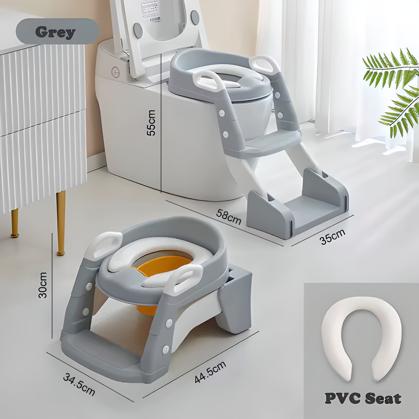 Foldable Kids Potty Training Seat Step Stool Portable