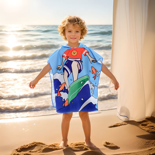 Hooded Beach Towel For Boys