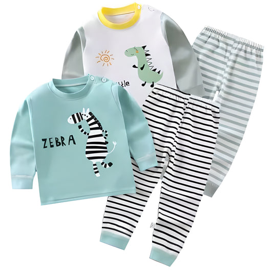 Pajama Suit 2-piece Unisex Baby Cotton Sleepwear 1-6 Year