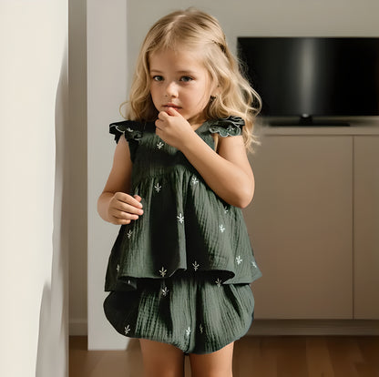 Baby Girl Sets Organic Cotton Embroidery