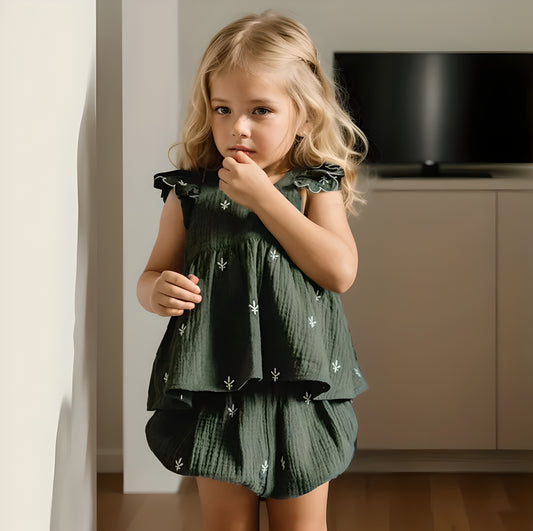 Baby Girl Sets Organic Cotton Embroidery