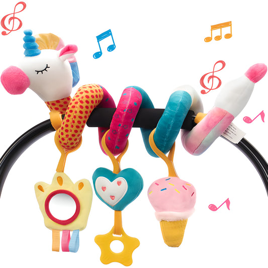 Unicorns Stroller Car Seat Toys for 0-6 Months