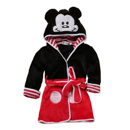 Warm Flannel Kids Pajama Robe with Cute Design