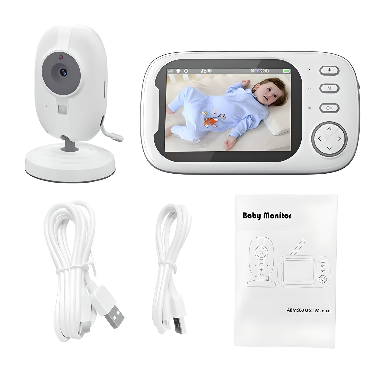 Video Camera Baby Monitor Night Vision Temperature Monitoring