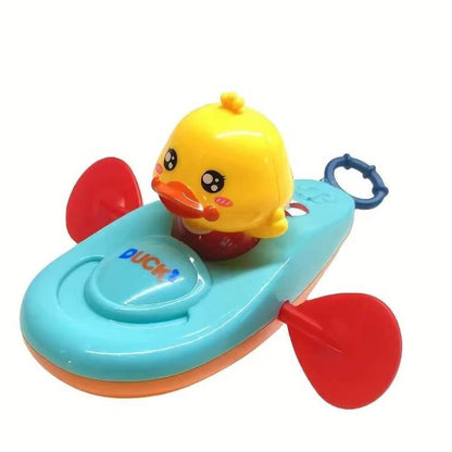 1 Pc Little Yellow Duck Kayak Kids Bathtub Toy