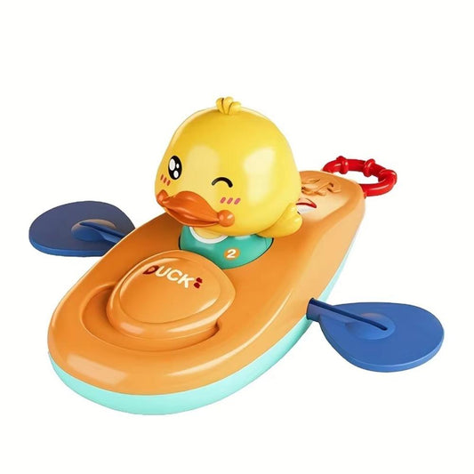 1 Pc Little Yellow Duck Kayak Kids Bathtub Toy