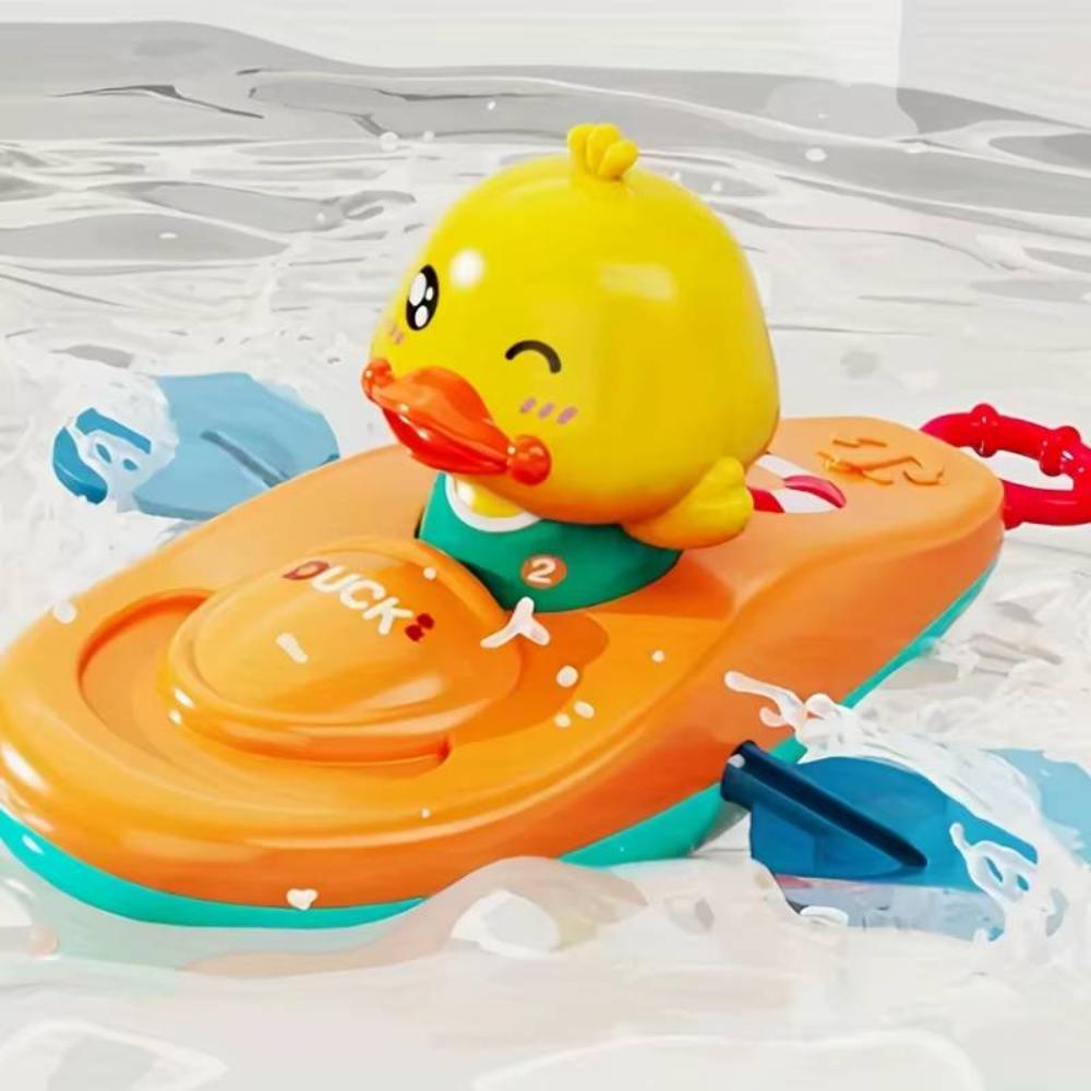 1 Pc Little Yellow Duck Kayak Kids Bathtub Toy